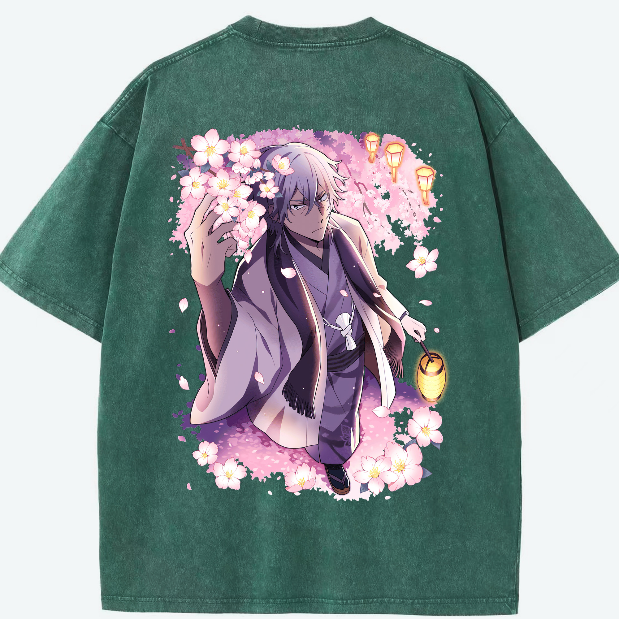 （画像用） 文豪ストレイドッグス Bungo Stray Dogs 綿100% ヴィンテージ風 半袖Tシャツ（背面プリント）